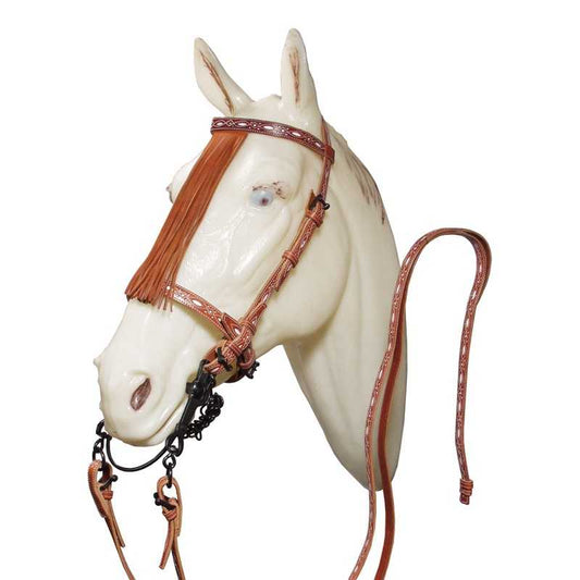 CABEZADA MARJOMAN MODELO ESPAÑOLA REPUJADA CON RIENDAS - Tienda Hípica Online | D’Hispania ®