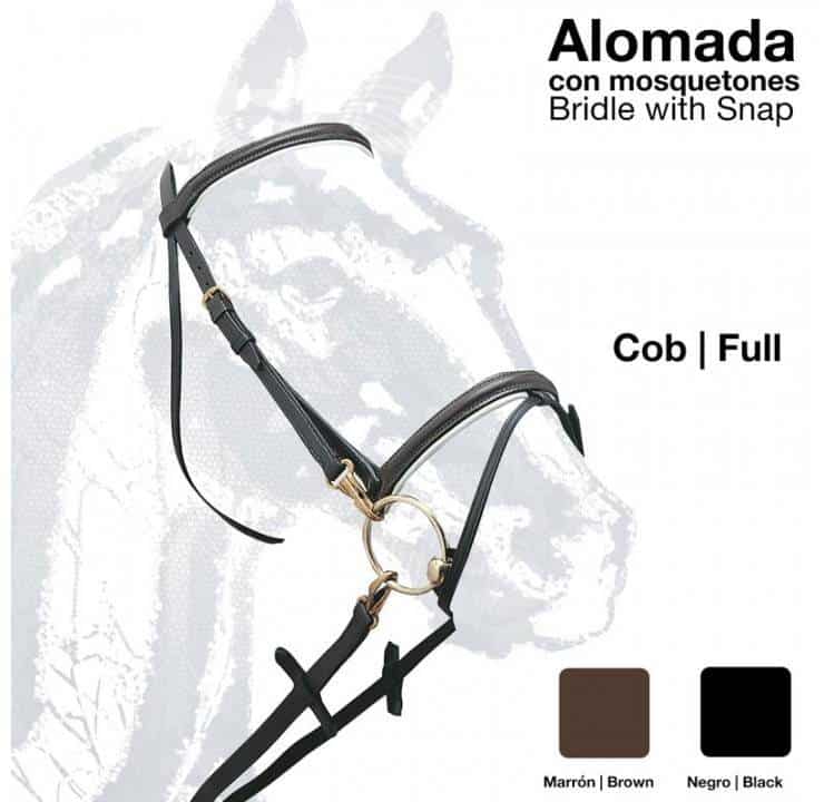 CABEZADA MONTAR CON MOSQUETONES 75 - Tienda Hípica Online | D’Hispania ®