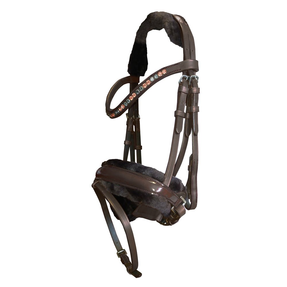 CABEZADA MONTAR CUERO C/BORREGUILLO SLT-268 - Tienda Hípica Online | D’Hispania ®