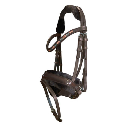 CABEZADA MONTAR CUERO C/BORREGUILLO SLT-268 - Tienda Hípica Online | D’Hispania ®