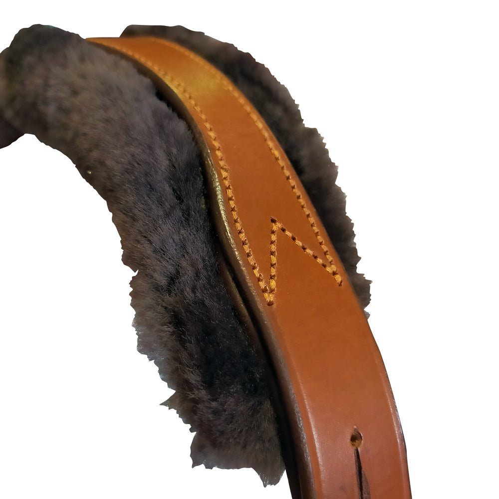 CABEZADA MONTAR CUERO C/BORREGUILLO SLT-268 - Tienda Hípica Online | D’Hispania ®
