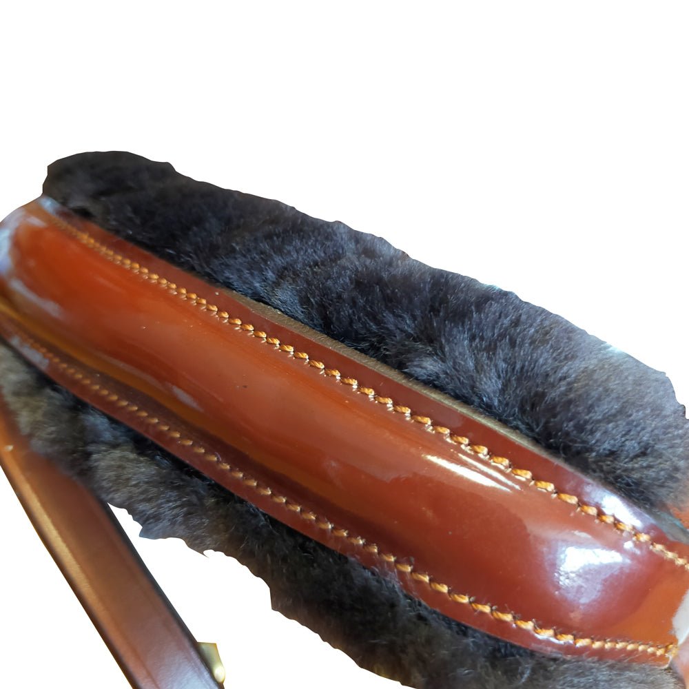 CABEZADA MONTAR CUERO C/BORREGUILLO SLT-268 - Tienda Hípica Online | D’Hispania ®