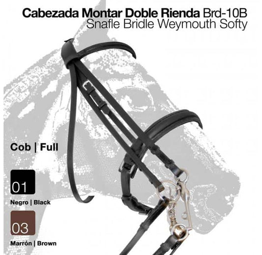 CABEZADA MONTAR DOBLE RIENDA BRD-10B - Tienda Hípica Online | D’Hispania ®