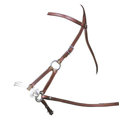 Cabezada western Sidepull Zaldi para montar, con correas ajustables y diseño clásico, en color negro.