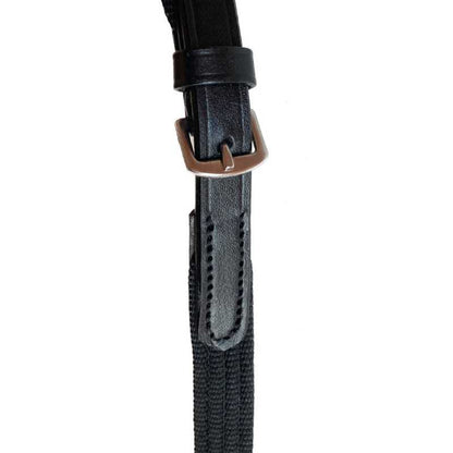 CABEZADA PARA FILETE CON RIENDAS DE LONA, FRONTALERA CON CADENA - Tienda Hípica Online | D’Hispania ®