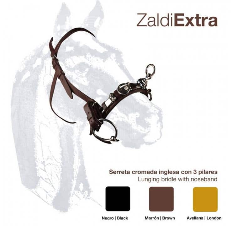 CABEZADA SERRETA INGLESA ZALDI EXTRA 3-pilares - Tienda Hípica Online | D’Hispania ®