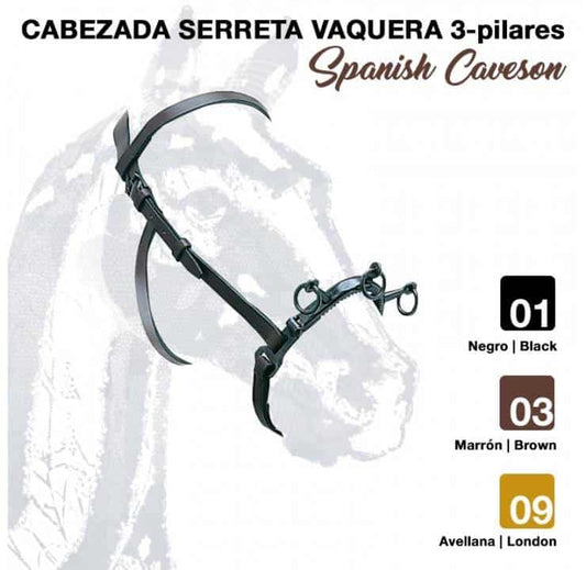CABEZADA SERRETA VAQUERA 3-pilar. - Tienda Hípica Online | D’Hispania ®