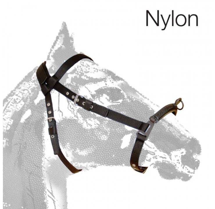 CABEZADA SERRETA VAQUERA FORRADA NYLON 1-pilar NEGRO - Tienda Hípica Online | D’Hispania ®