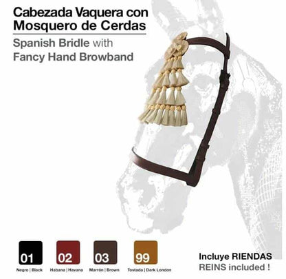 CABEZADA VAQUERA CON MOSQUERO CERDAS - Tienda Hípica Online | D’Hispania ®