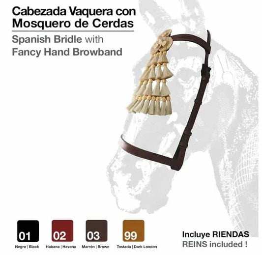 CABEZADA VAQUERA CON MOSQUERO CERDAS - Tienda Hípica Online | D’Hispania ®