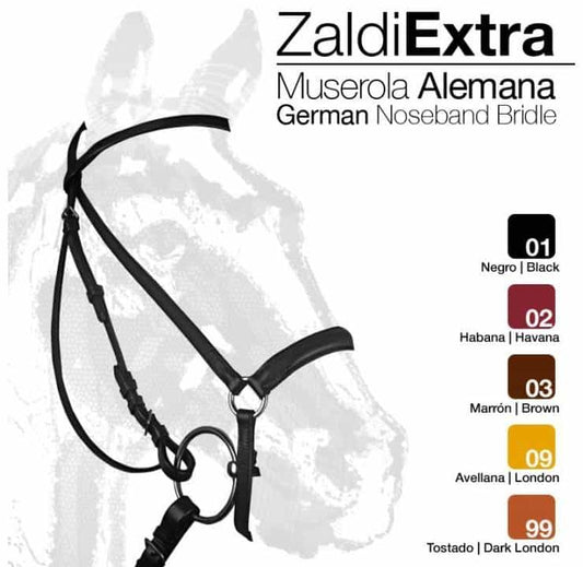 CABEZADA ZALDI EXTRA 206 MUSEROLA ALEMANA - Tienda Hípica Online | D’Hispania ®