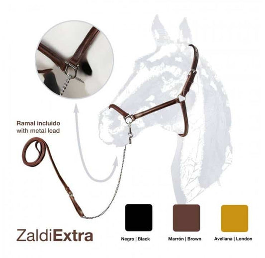 CABEZADA ZALDI EXTRA PRESENTACIÓN CON RAMAL - Tienda Hípica Online | D’Hispania ®