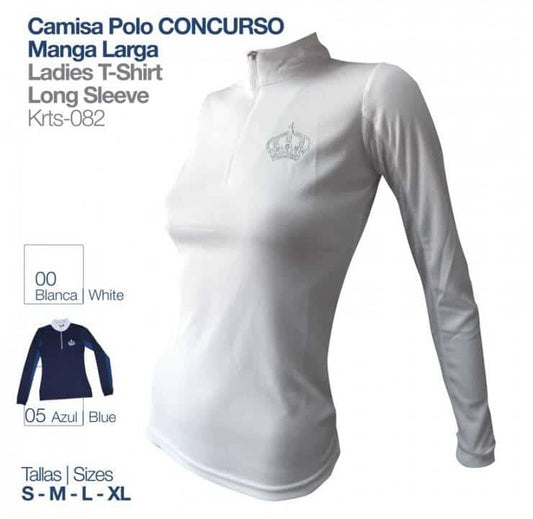 CAMISA POLO CONCURSO MANGA LARGA KRST-082 - Tienda Hípica Online | D’Hispania ®