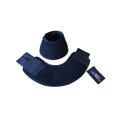 Campana Montana de neopreno CoolMax para protección en ventas, diseñada para caballos, en color negro con detalles resistentes.