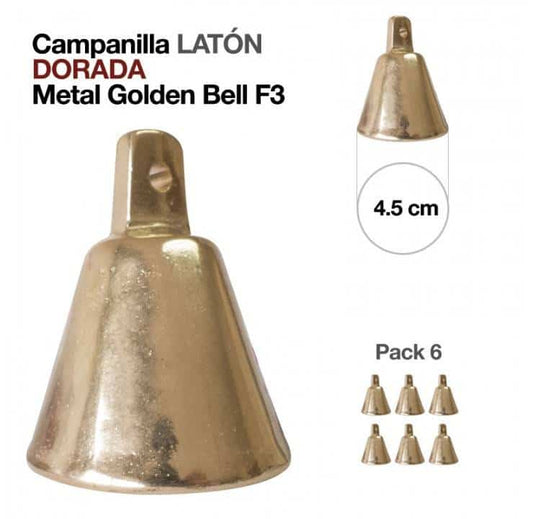 CAMPANILLA LATÓN DORADO 6 unidades - Tienda Hípica Online | D’Hispania ®