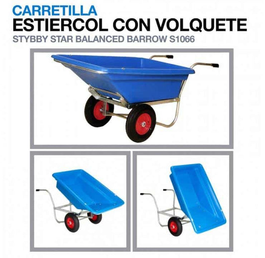 CARRETILLA ESTIERCOL CON VOLQUETE S1066 86x182x86 - Tienda Hípica Online | D’Hispania ®