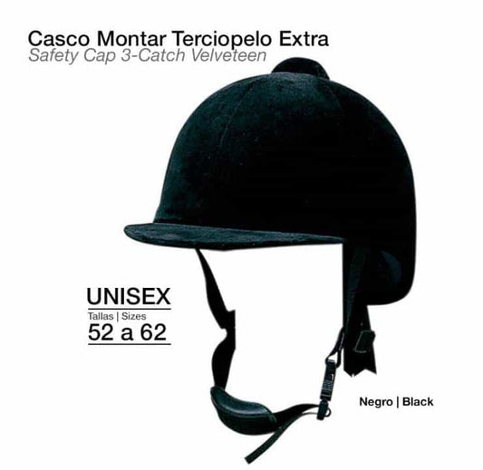 CASCO MONTAR TERCIOPELO EXTRA 3/P9203 - Tienda Hípica Online | D’Hispania ®