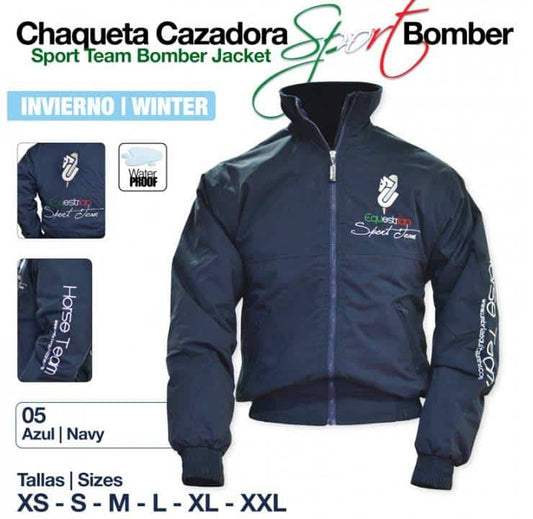 CHAQUETA CAZADORA SPORT BOMBER AZUL - Tienda Hípica Online | D’Hispania ®