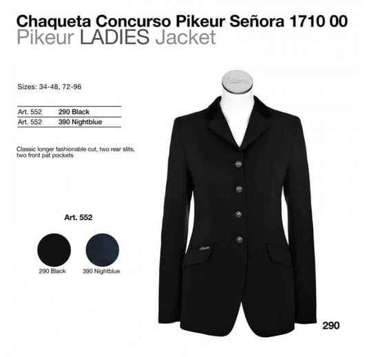 CHAQUETA CONCURSO PIKEUR SEÑORA 1500 00 ART.—- - Tienda Hípica Online | D’Hispania ®