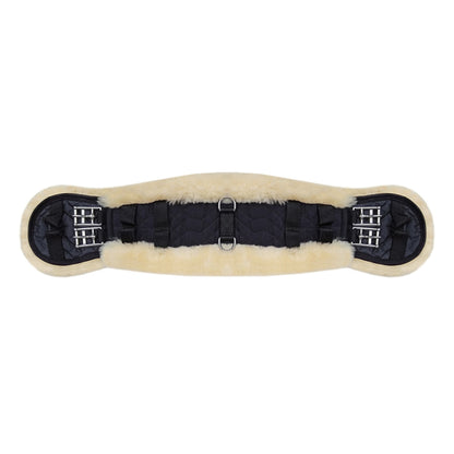Cincha de doma borreguillo natural Zaldi R10, ideal para equitación, en color natural, mostrada en tienda hípica D'hispania.