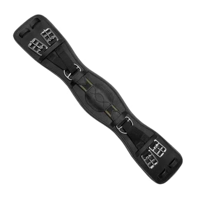 Cincha de doma de cuero con elástico de Tienda Hípica D'hispania, ideal para montar con comodidad y ajuste seguro.