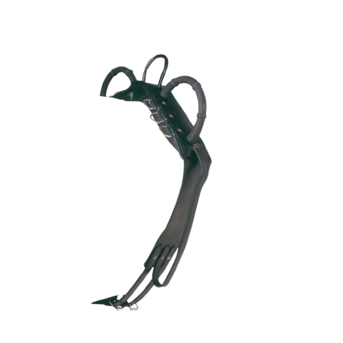 CINCHUELO VOLTEO CUERO CON AGARRADORES 0693 NEGRO - Tienda Hípica Online | D’Hispania ®