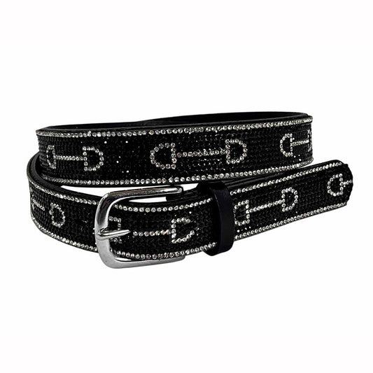 CINTURÓN CUERO BELT SLT-FEB2024-89 NEGRO - Tienda Hípica Online | D’Hispania ®