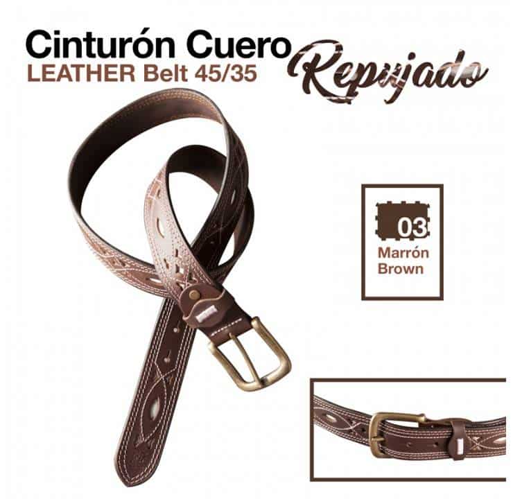 CINTURÓN CUERO REPUJADO 45/35 - Tienda Hípica Online | D’Hispania ®