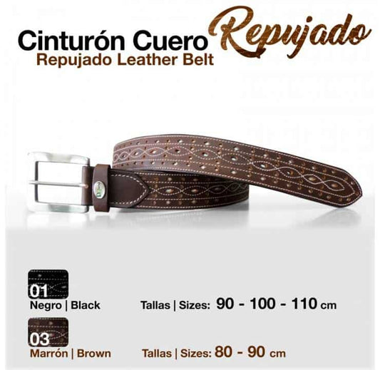 CINTURÓN CUERO REPUJADO - Tienda Hípica Online | D’Hispania ®