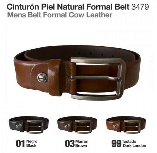 CINTURÓN PIEL NATURAL FORMAL BELT 3479 - Tienda Hípica Online | D’Hispania ®