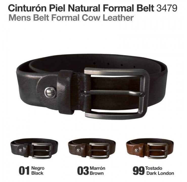 CINTURÓN PIEL NATURAL FORMAL BELT 3479 - Tienda Hípica Online | D’Hispania ®