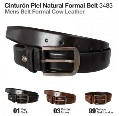 CINTURÓN PIEL NATURAL FORMAL BELT 3483 - Tienda Hípica Online | D’Hispania ®