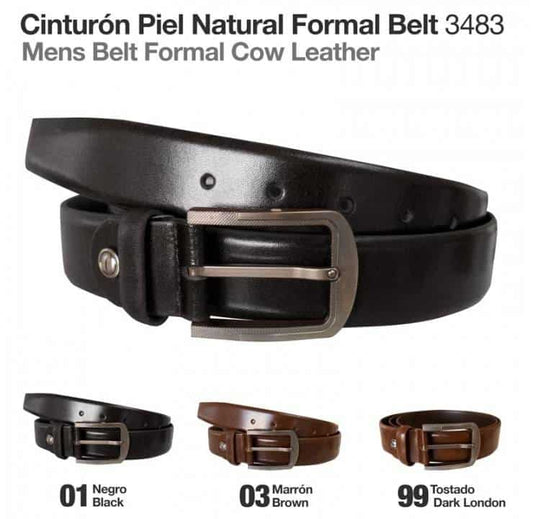 CINTURÓN PIEL NATURAL FORMAL BELT 3483 - Tienda Hípica Online | D’Hispania ®