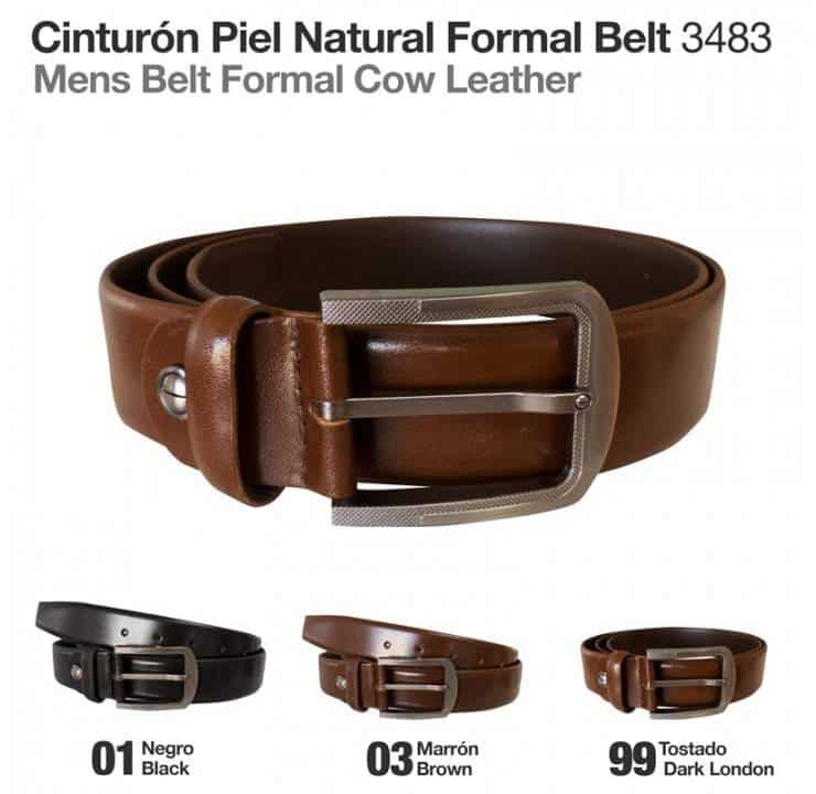 CINTURÓN PIEL NATURAL FORMAL BELT 3483 - Tienda Hípica Online | D’Hispania ®