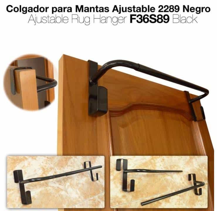 COLGADOR PARA MANTAS AJUSTABLE 2289 NEGRO - Tienda Hípica Online | D’Hispania ®