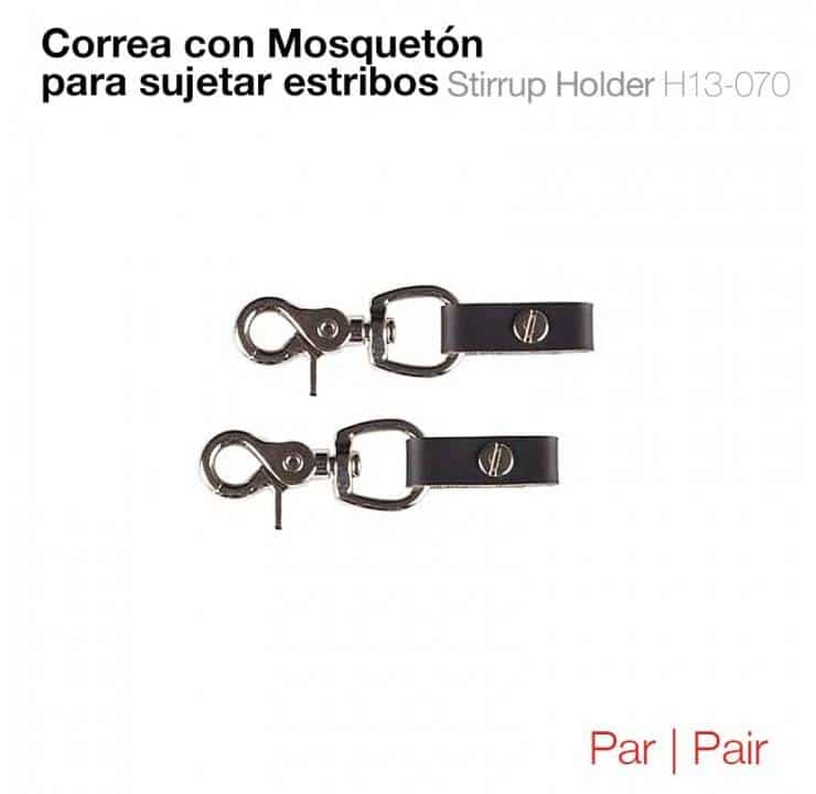 CORREA CON MOSQUETÓN PARA SUJETAR ESTRIBOS PAR - Tienda Hípica Online | D’Hispania ®