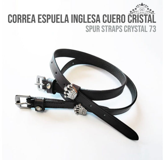 CORREA ESPUELA INGLESA CUERO CRISTAL SLT/2022-23/73 NEGRA - Tienda Hípica Online | D’Hispania ®
