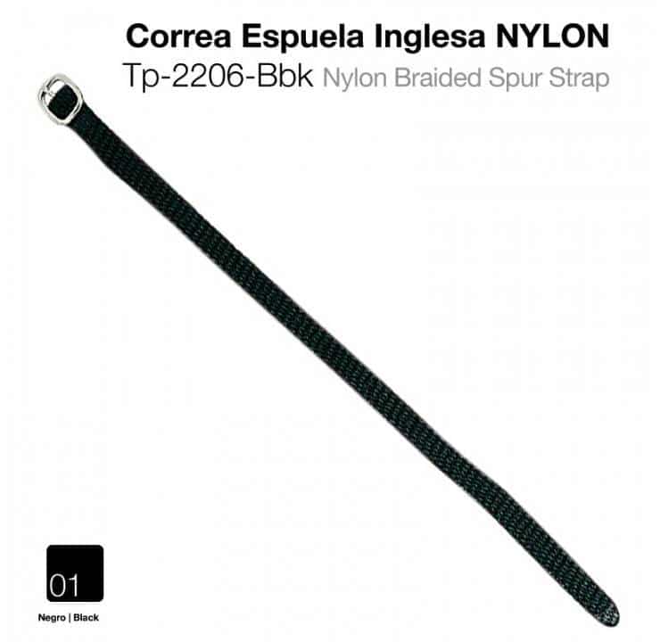 CORREA ESPUELA INGLESA NYLON TP-2206-BBK - Tienda Hípica Online | D’Hispania ®