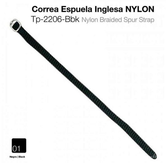 CORREA ESPUELA INGLESA NYLON TP-2206-BBK - Tienda Hípica Online | D’Hispania ®