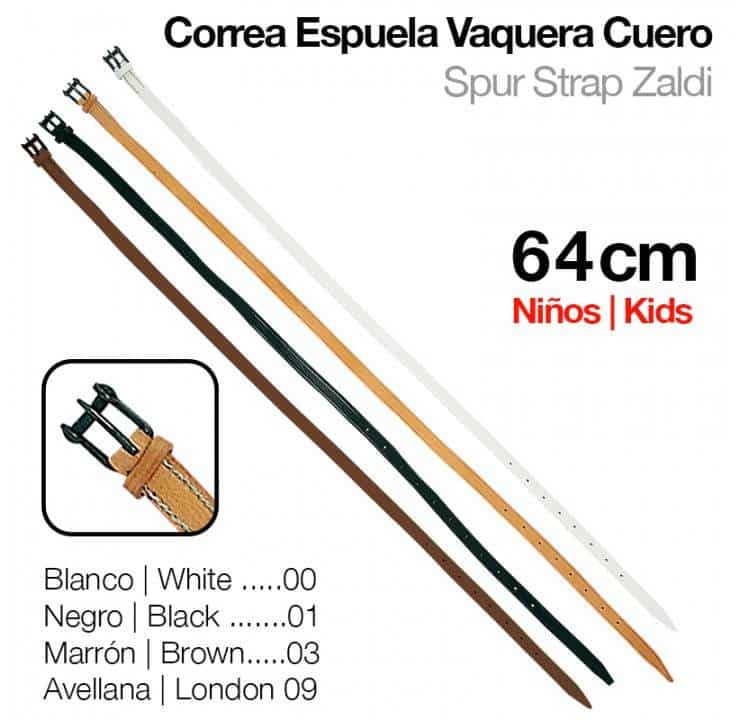 CORREA ESPUELA VAQUERA CUERO niño 64cm - Tienda Hípica Online | D’Hispania ®
