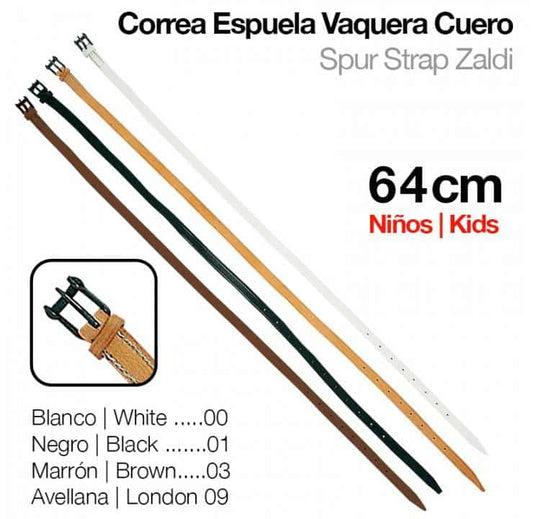 CORREA ESPUELA VAQUERA CUERO niño 64cm - Tienda Hípica Online | D’Hispania ®