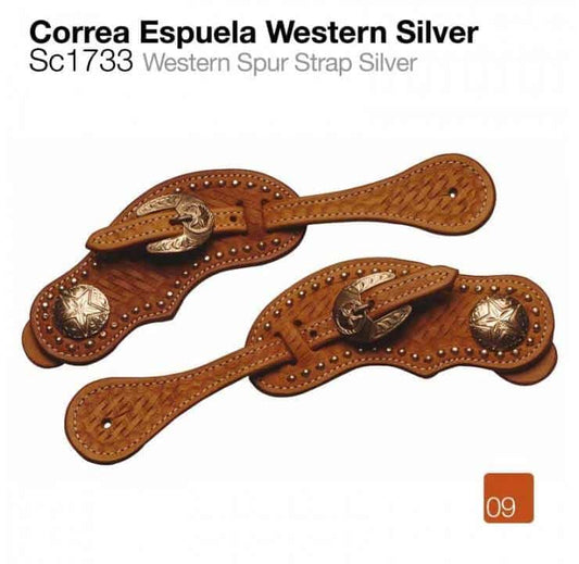 CORREA ESPUELA WESTERN SILVER SC1733 - Tienda Hípica Online | D’Hispania ®