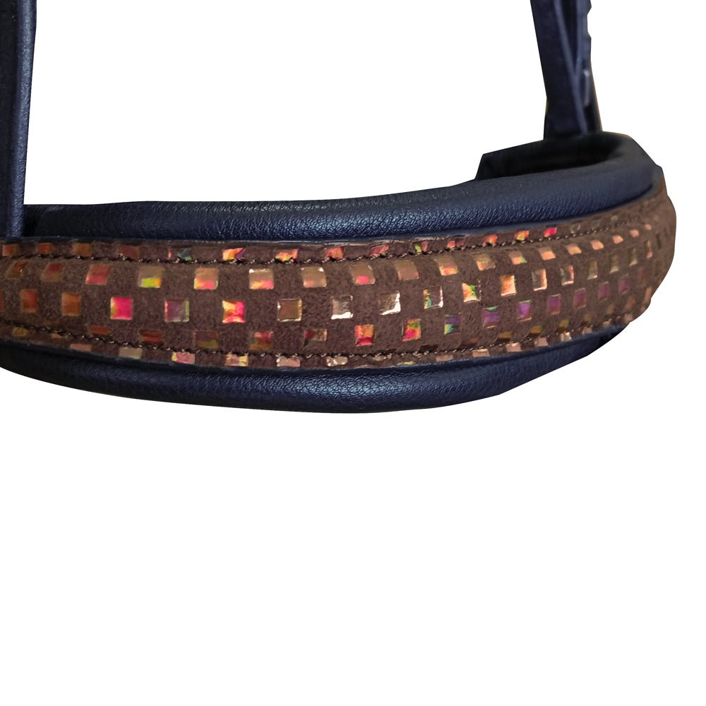 Cabezada Montar Bonfire Doble SLT-277 - Cuero Negro Riendas Lona Premium - Tienda Hípica Online | D’Hispania ®
