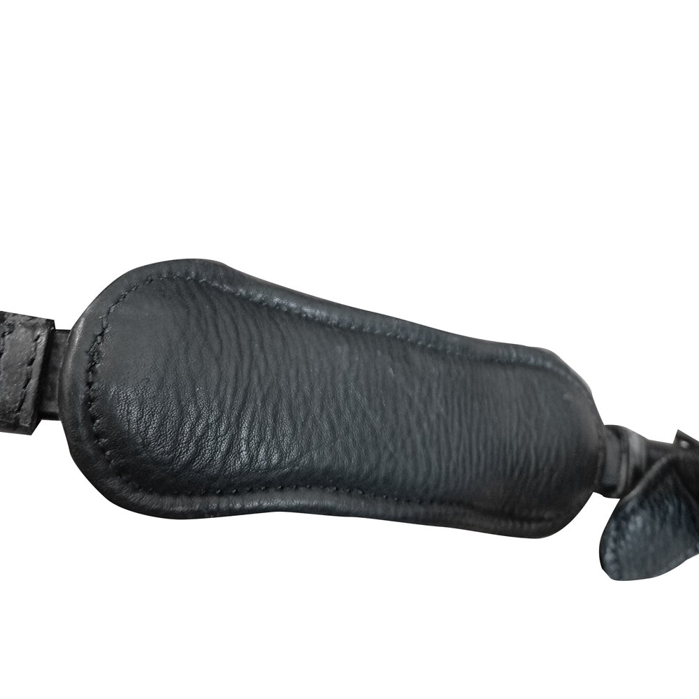 Cabezada Montar Bonfire Doble SLT-277 - Cuero Negro Riendas Lona Premium - Tienda Hípica Online | D’Hispania ®