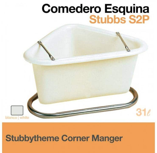 Comedero Esquina Stubbs S2P Blanco - Tienda Hípica Online | D’Hispania ®