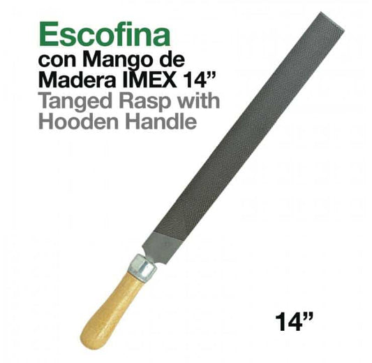 ESCOFINA CON MANGO DE MADERA IMEX 14 - Tienda Hípica Online | D’Hispania ®