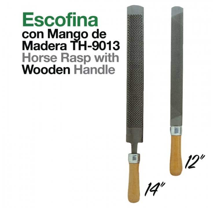 ESCOFINA CON MANGO DE MADERA TH-9013 - Tienda Hípica Online | D’Hispania ®