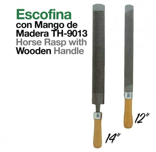 ESCOFINA CON MANGO DE MADERA TH-9013 - Tienda Hípica Online | D’Hispania ®