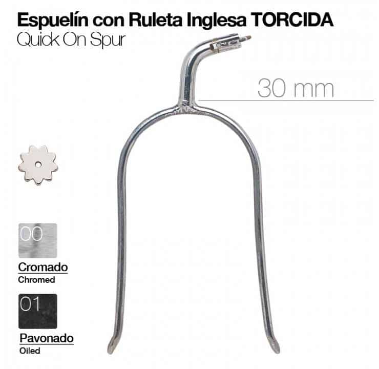 ESPUELÍN CON RULETA INGLESA TORCIDA - Tienda Hípica Online | D’Hispania ®