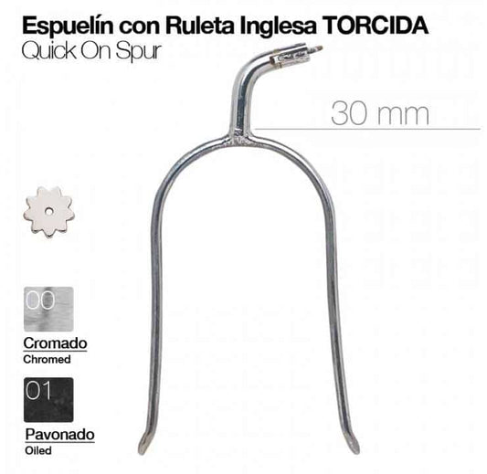 ESPUELÍN CON RULETA INGLESA TORCIDA - Tienda Hípica Online | D’Hispania ®